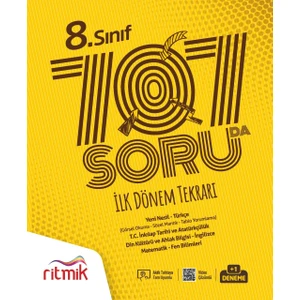 Ritmik Eğitim Yayınları 8. Sınıf LGS 707 Soruda Ilk Dönem Tekrarı 1. Dönem Tatil Kitabı