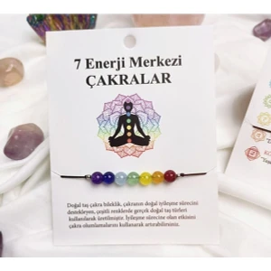 Atölye Merdiven 7 Enerji Merkezi Renkli Çakra Bileklik