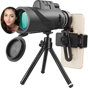 40X60 Monoküler Teleskop Yakınlaştırma Büyük El Aynası Gece Görüş Askeri Hd Profesyonel Taşınabilir Seyahat Teleskopu (Yurt Dışından)