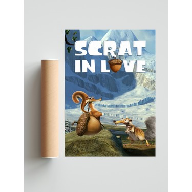 scrat in love poster