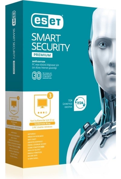 Eset Smart Security 2022 Lisans Anahtarı | 1 Yıl & 1-3-5- Kullanıcı