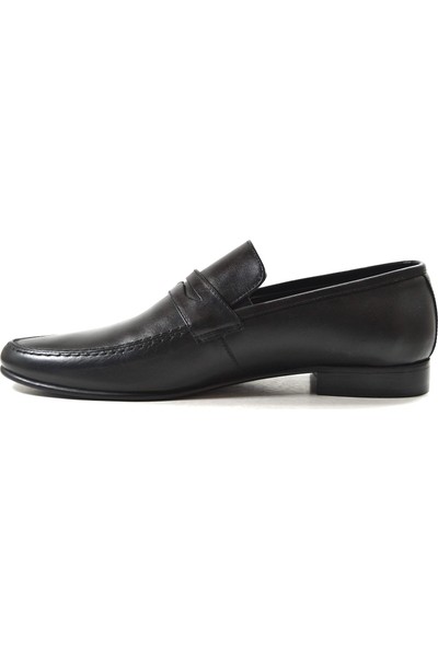 Monoman 660 Deri Siyah Loafer Klasik Erkek Ayakkabı