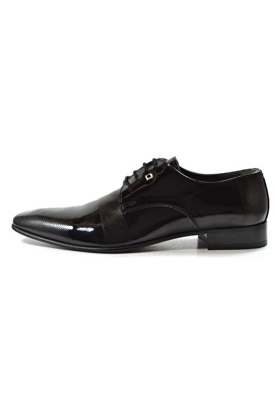 Monoman 331 Deri Rugan Siyah Bağlı Klasik Erkek Ayakkabı