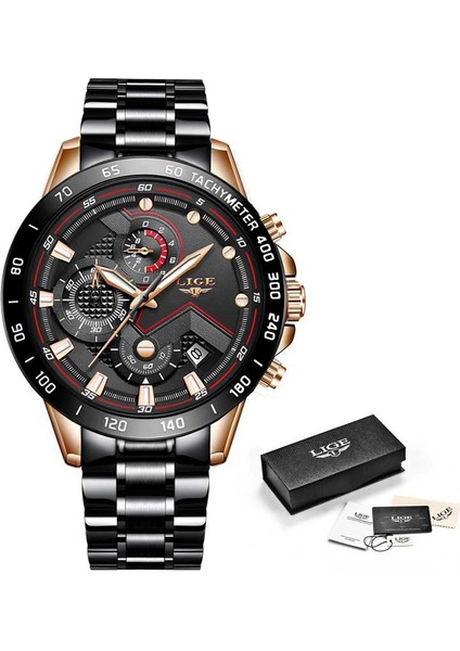 Lıge Mens Watches Sports Chronograph Quartz Watch-2