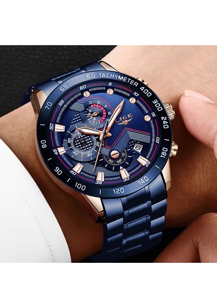 Lıge Mens Watches Sports Chronograph Quartz Watch-2