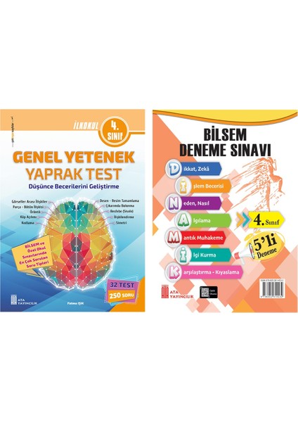 Ata Yayıncılık  4. Sınıf Bilsem Sınavlarına Hazırlık Test + 5 Li Deneme Sınavı