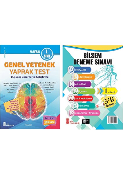 Ata Yayıncılık  1. Sınıf Bilsem Sınavlarına Hazırlık Test + 5 Li Deneme Sınavı