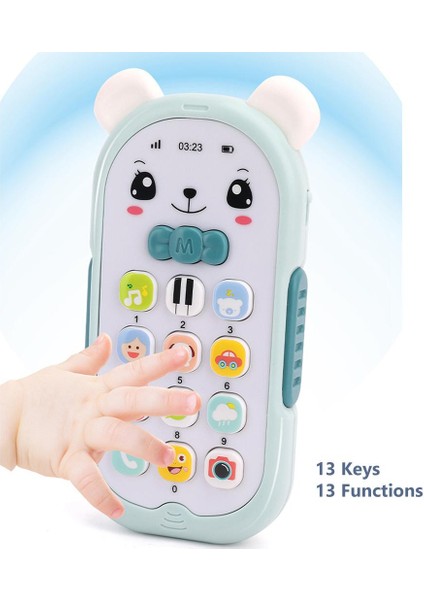 Bebek Telefon Oyuncak Cep Telefonu Erken Eğitim Öğrenme Makinesi Çocuk Hediyeler Yeşil (Yurt Dışından)