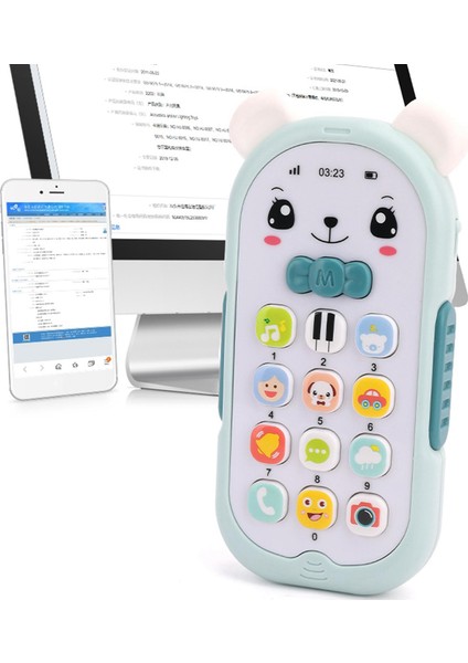Bebek Telefon Oyuncak Cep Telefonu Erken Eğitim Öğrenme Makinesi Çocuk Hediyeler Yeşil (Yurt Dışından)