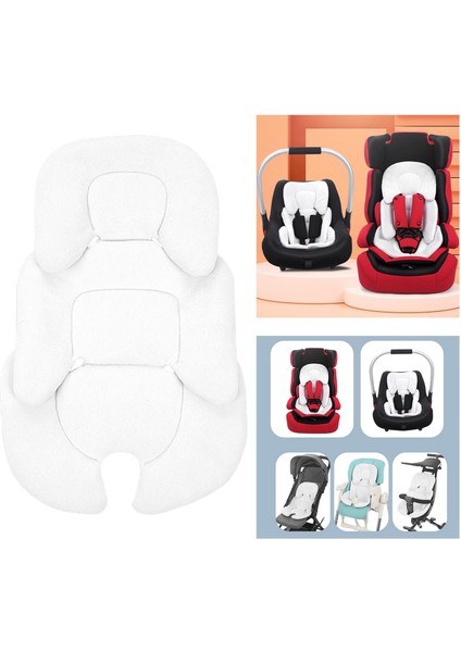 Bebek Gezginci Yastık Nefes Araba Koltuğu Ekleme Buggy Pushchair Pram Beyaz Için (Yurt Dışından)