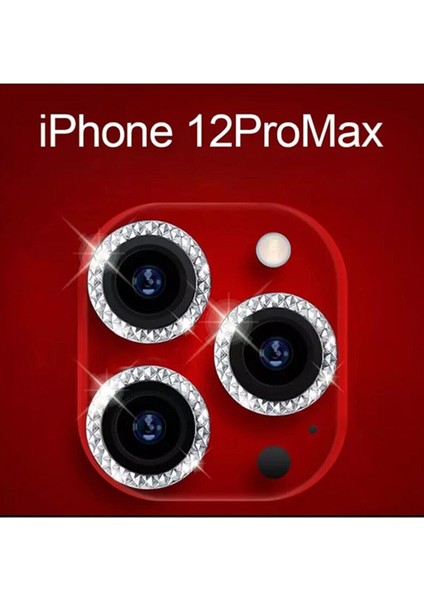 Iphone 12 Pro Max Uyumlu Parlak Gri Kamera Lens Koruyucu