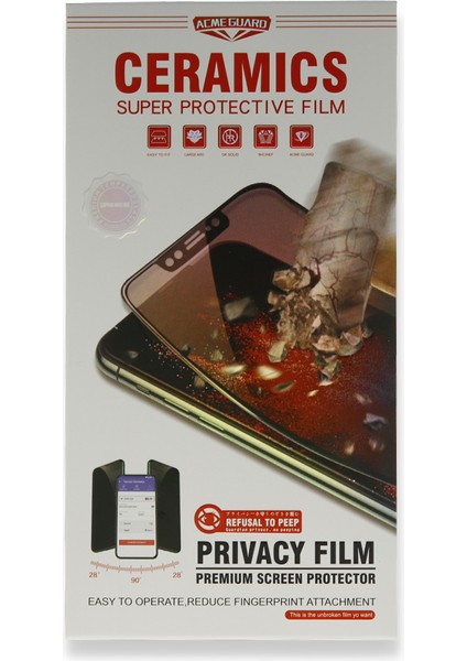 iPhone 6 Plus Uyumlu Seramik Hayalet Nano Ekran Koruyucu - Siyah