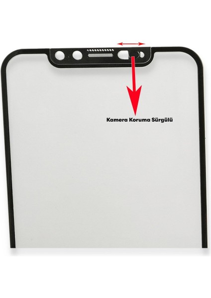 iPhone 11 Pro Max Uyumlu 34D Hayalet Izgaralı Cam