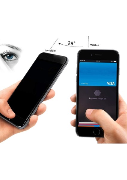 Apple Iphone 13 Uyumlu Tam Kaplayan Gizlilik Filtreli Privacy Görünmez Hayalet Ekran Koruyucu