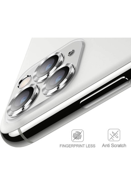 Iphone 11 Pro Metal Çerçeveli (Beyaz) Kamera Koruma Lensi fiyatları