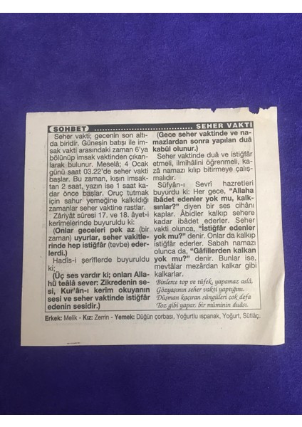 2 Kasım 2001 Takvim Yaprağı - Nostalji Koleksiyonluk Takvim Yaprağı B