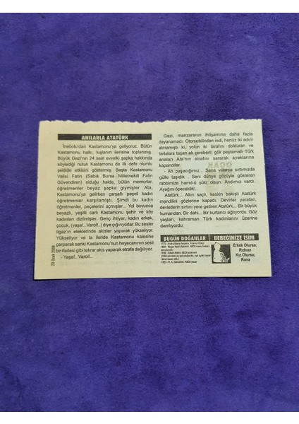 20 Ocak 2008 Takvim Yaprağı - Nostaljik Koleksiyonluk Takvim Yaprağı A fiyatları