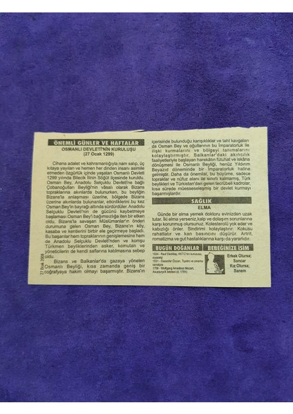 27 Ocak 2008 Takvim Yaprağı - Nostaljik Koleksiyonluk Takvim Yaprağı A fiyatları