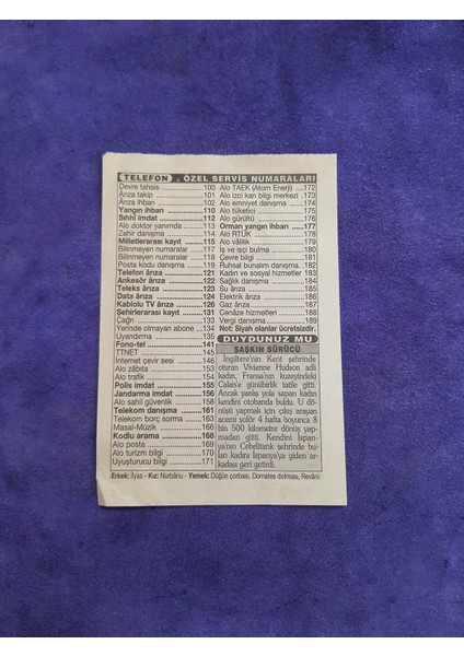 21 Nisan 2003 Takvim Yaprağı - Nostaljik Koleksiyonluk Takvim Yaprağı