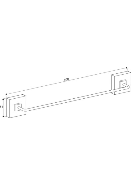 Delmeye Son Yapışkanlı Banyo Mutfak Uzun Havluluk Askısı Krom Y-405