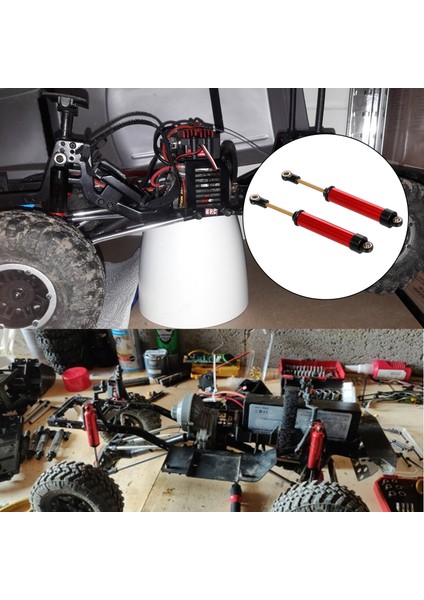 2x Rc Araba Şokları Emici Damper 1 / 10TH Rc Paletli Araba Eksenel SCX10 90046 Rc Araba Yükseltme Parçaları - Kırmızı (Yurt Dışından) indirimleri