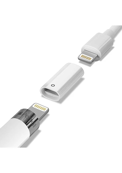 Apple Pen Pencil Kalem USB Şarj Cihazı Lightning Adaptörü