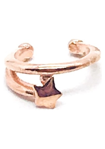 925 Ayar Gümüş Yıldızlı Earcuff Küpe