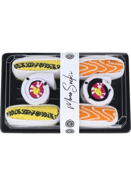 Mono Socks Renkli Roll Maki Set B 3'lü Sushi Çorap