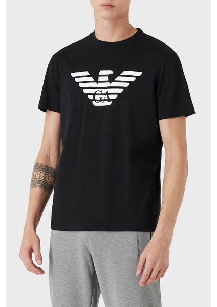 Pamuklu Baskılı Regular Fit Bisiklet Yaka Erkek T-Shirt 8N1TN5 1jpzz 0975