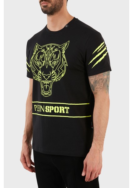 Logolu Bisiklet Yaka Pamuklu Erkek T-Shirt TIPS102IT99 modelleri