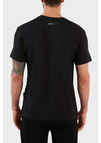 Logolu Bisiklet Yaka Pamuklu Erkek T-Shirt TIPS113IT99
