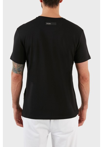 Logolu Bisiklet Yaka Pamuklu Erkek T-Shirt TIPS123IT99