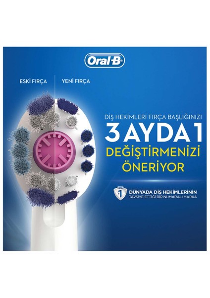 Pro 750 Şarj Edilebilir Diş Fırçası 3D White Pembe + Seyahat Kabı Hediyeli