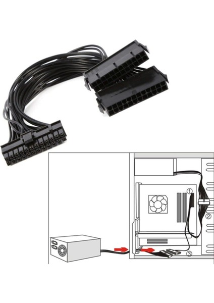 Anunnakıi 24 Pin Atx Dual Psu Çoklayıcı Anakart Mining Kablosu