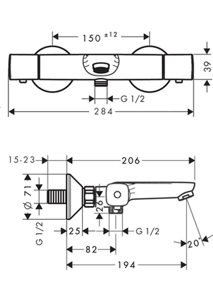 13123000 Hg Ecostat Ter. Bb, Apl. Krom fiyatları