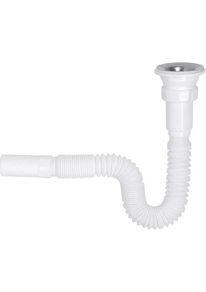 Lavabo Sifonu Plastik Körüklü (Beyaz)