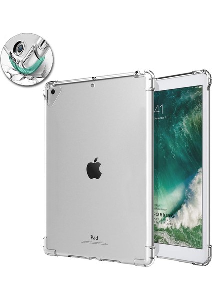 Apple iPad 9.7 (2018) 6.nesil Kılıf Airbag Darbe Emici Nitro Shock Silikon