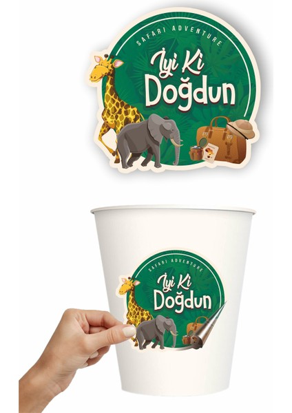 Safari Konsepti Sticker (Etiket) 20'li