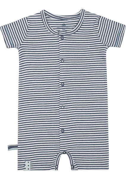 Organik Şort Tulum, Indigo Çizgili modelleri