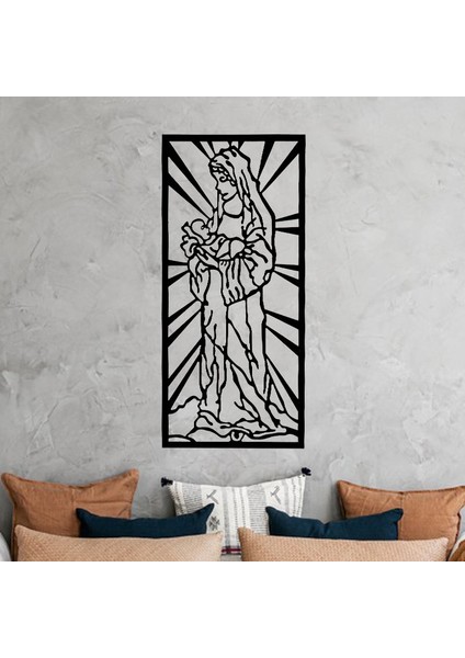 Meryem Ana Dekoratif Metal Duvar Tablosu 30X60 cm fiyatları