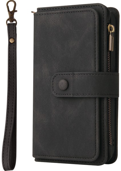 Cilt Samsung Galaxy S20 Fe Için Pu + Tpu Kılıfı Siyah (Yurt Dışından)