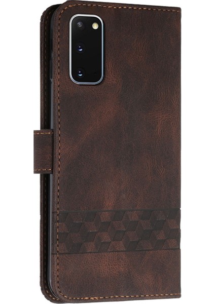 Samsung Galaxy S20 Fe Için Kübik Cilt Davayı Koyu Kahverengi (Yurt Dışından)