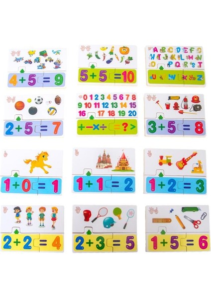 Ahşap Rakam Eşleme Puzzle 11X16CM