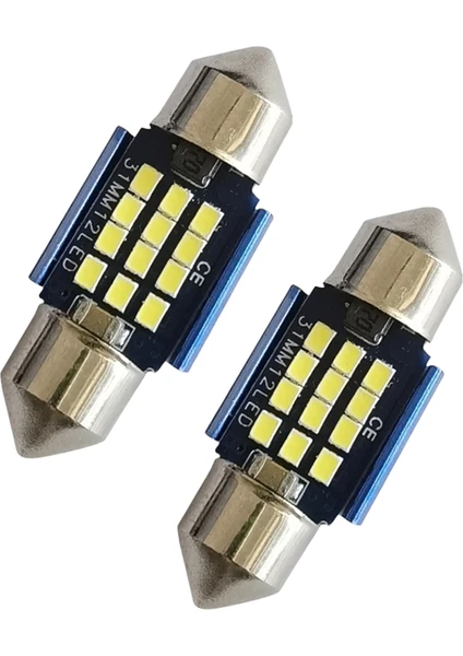 Dekoratif LED Ampul 12SMD Canbus 31MM Sofit Ampul Beyaz/ LAAM868