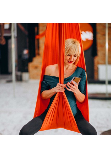 Yoga Fly Hamağı, Antigravity Yoga Denge Spor Aleti (Turuncu)