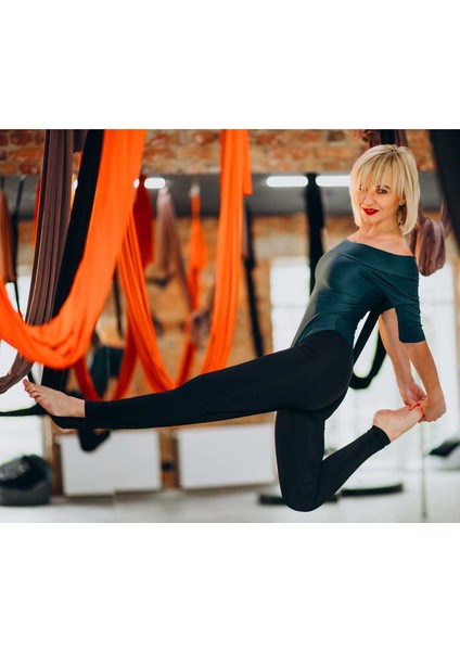 Yoga Fly Hamağı, Antigravity Yoga Denge Spor Aleti (Turuncu)