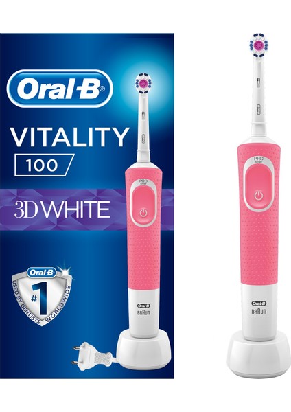 Vitality Şarj Edilebilir Diş Fırçası (3D White Başlık)