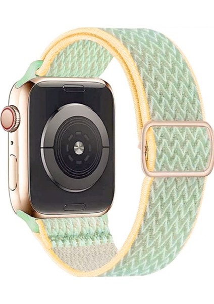 Apple Watch Uyumlu Saat Bandı ( 42-44-45 Mm)Ayarlanabilir Elastik Solo Döngü Kordon