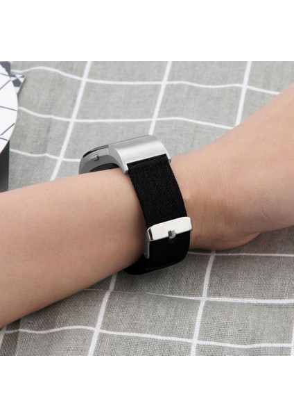 Fitbit Şarj 2 Için Tuval Bilek Kayışı, Boyut: L Siyah (Yurt Dışından)