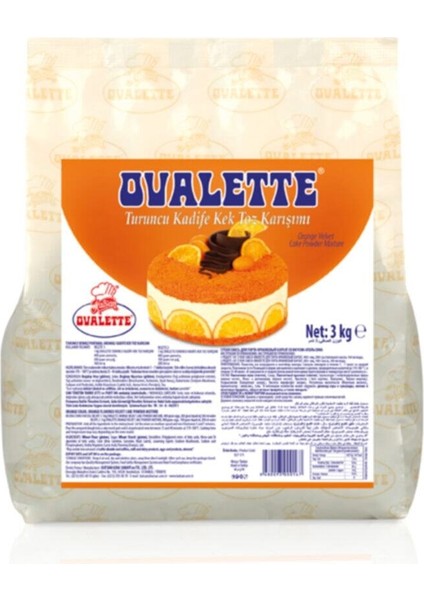 Ovalette Turuncu Kadife Kek Toz Karışımı 3 kg